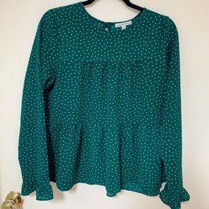 Dry Goods Emerald Babydoll Blouse
